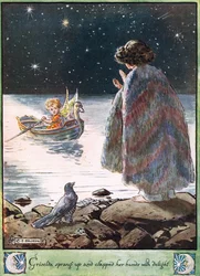 Griselda sprang auf und klatschte vor Freude in die Hände, Illustration aus 